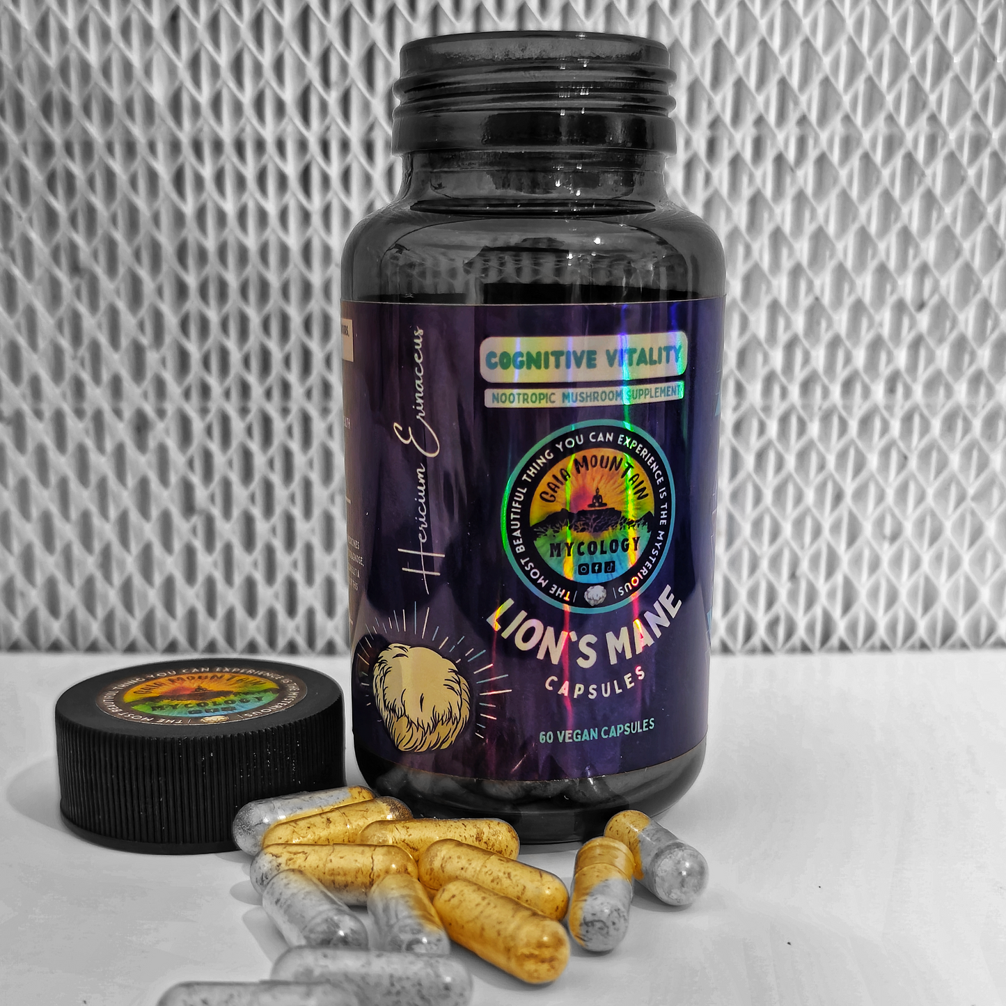 60 Lion's Mane capsules - vegan & kid friendly.